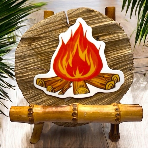 NEW 4 Camping / Wanderlust / Tent / Camp Fire / Beach Waterproof Vinyl Stickers - Picture 5 of 7